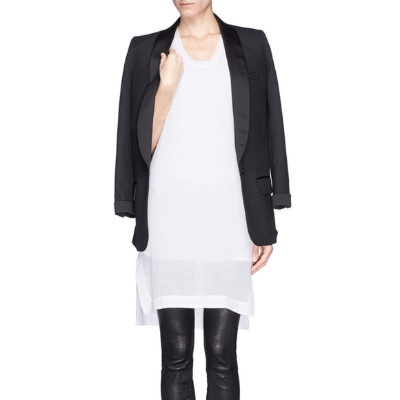 Helmut Lang White 'Swift' Drape Back Dress - Picture 5 of 13